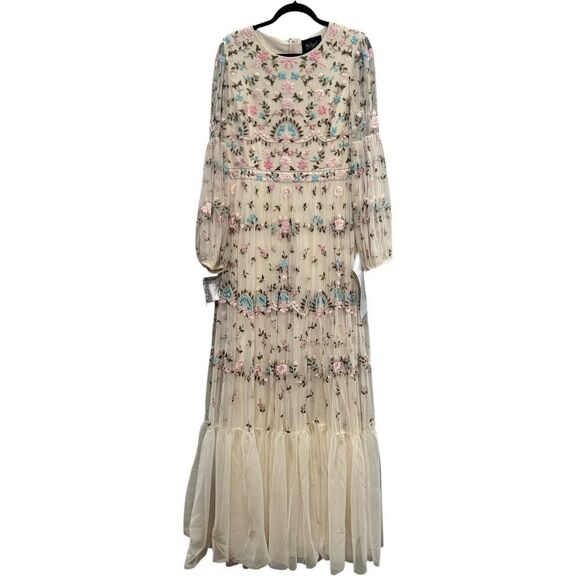 Mac Duggal 35111 Bishop Sleeve Embroidered Dress - Size 12 - NWT - Picture 4 of 6